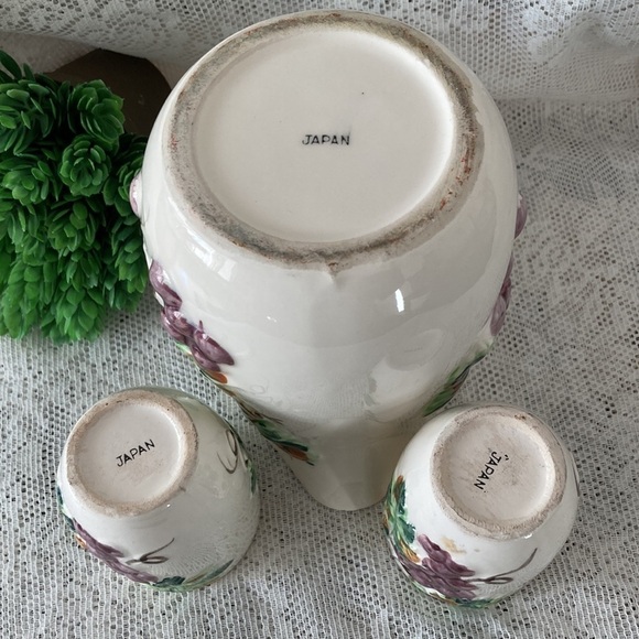 Vintage MCM Ceramic Pitcher and 2 Water Glasses. Made in Japan. - Picture 4 of 6